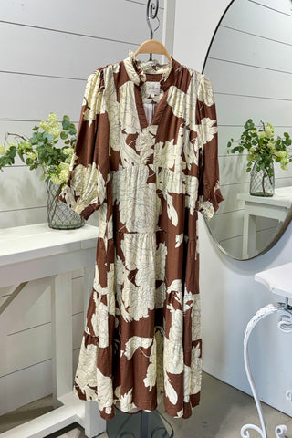 Tiana Long Dress Brown by Umgee