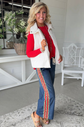 Sideview Jeans Dark Denim/Red RESTOCK Soon jeans Jodifl