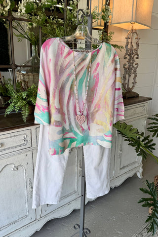High Tide Sweater Pink Multi Sweater OHLALA