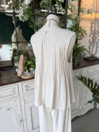 Brenna Top Oatmeal Tank Top Be Cool