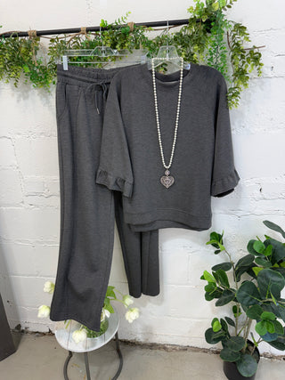Easy Going Top Charcoal by Umgee Shirts & Tops Umgee