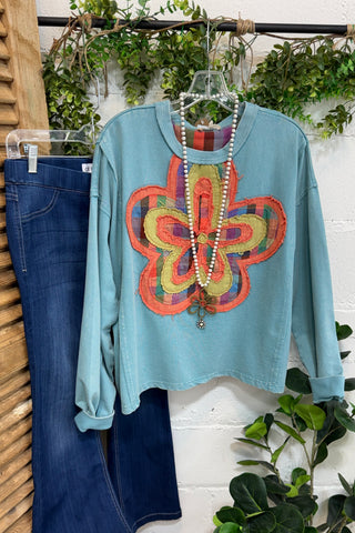 True Daisy Top Dusty Blue by Easel Shirts & Tops Easel