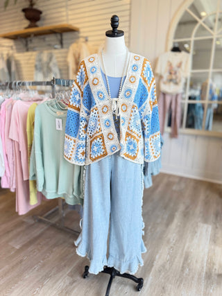 Boho Girl Cardigan Green/Multi Cardigan NDJ