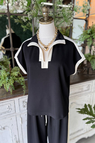 Nina Pant Set Black Top & Pant Set Mittoshop