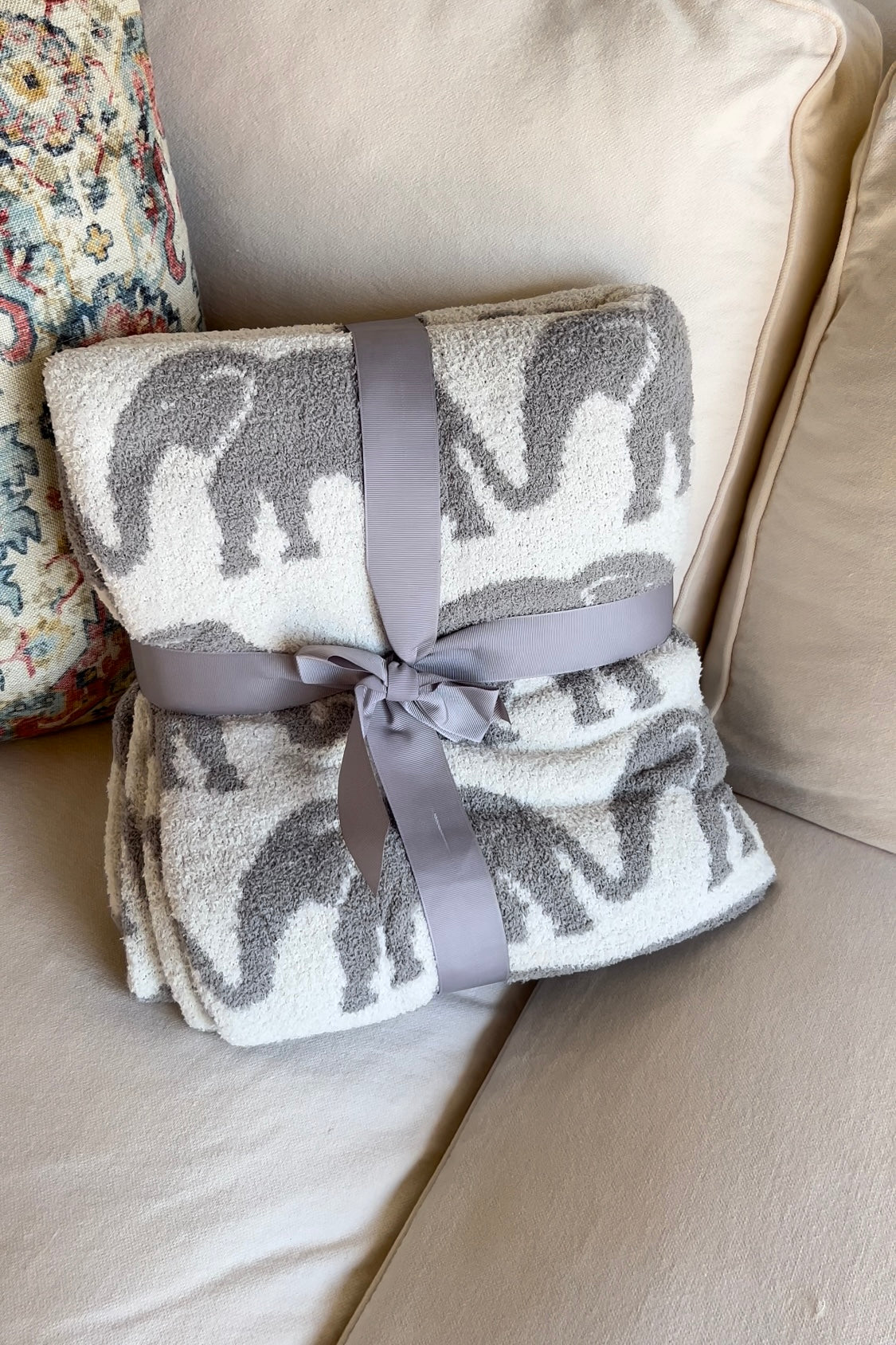Comfy Luxe Elephant Blanket *Restock!-Blanket-Carol's Boutique, located in Jasper, Alabama