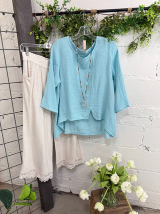 Alonna Top Aqua Shirts & Tops Sole Luna