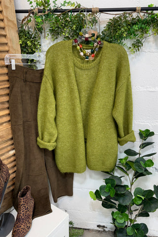 Gleeful Cardigan Set Moss by POL