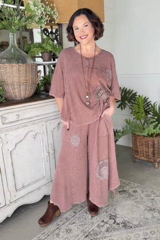 Sweetie Pie Top Brown by Easel Shirts & Tops Easel