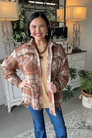 Lockwood Shacket Brown by Bibi