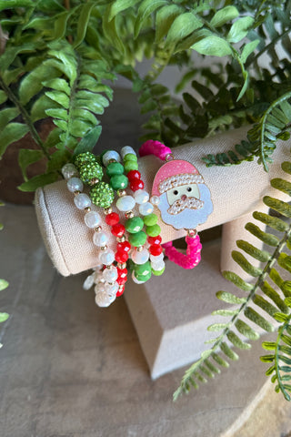 Festive Bling Bracelet Set Red Bracelets Wona Trading