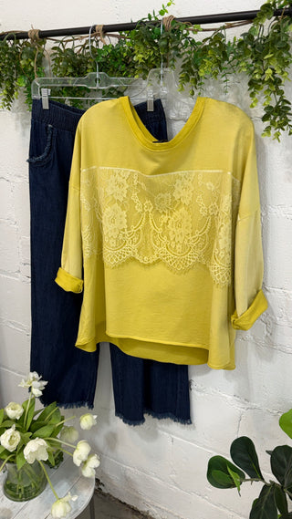 Darby Top Mustard Shirts & Tops MuMu