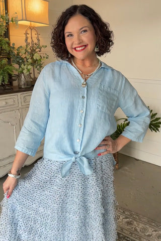 All The Frills Skirt Lt Blue Skirt Miss Carla