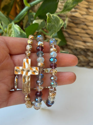 Pure Joy Cross Bracelet Natural Bracelets SM Style
