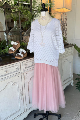 Signature Sweater White Sweater Miss Carla