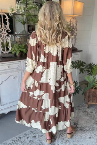 Tiana Long Dress Brown by Umgee
