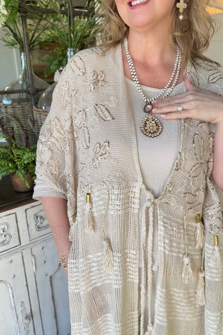 Kathleen Cardigan Natural Cardigan Pol Clothing