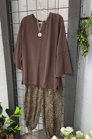 Cecelia Top Mocha by Umgee Shirts & Tops Umgee