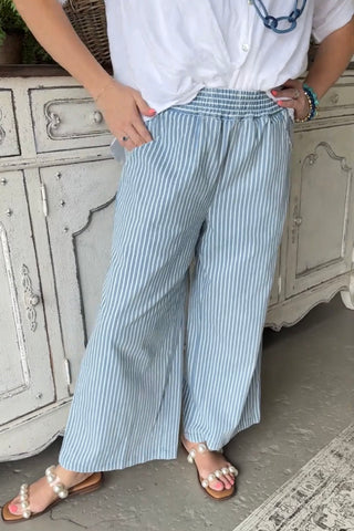 Faulkner Pants Lt Denim by Umgee Pants Umgee