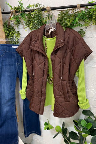 Cool Change Vest Brown Puff Vest Original USA