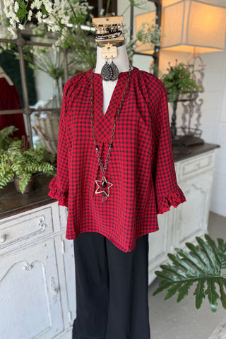 Mira Top Red by Umgee Shirts & Tops Umgee