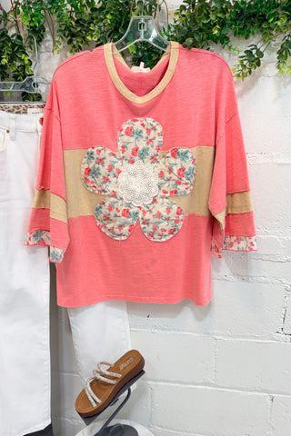 Darling Top Candy Coral by Easel Shirts & Tops Easel