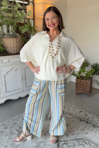 Fletcher Top Cream by Umgee Shirts & Tops Umgee