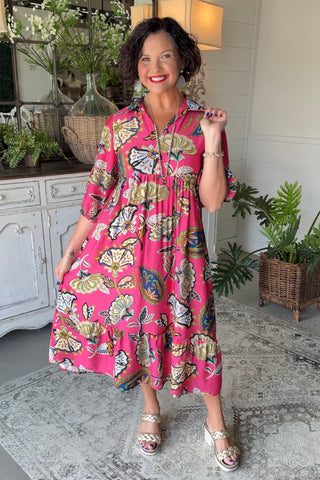 Flourish Dress Pink by Umgee