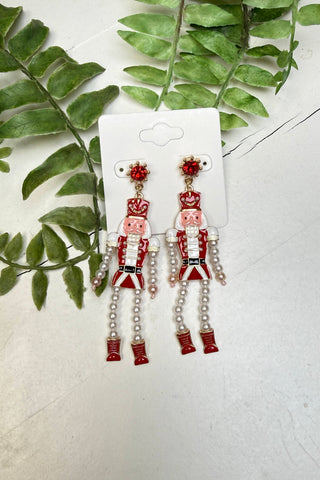 Playful Soldier Earrings Red