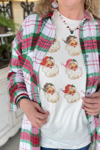 Santa Tic Tac Toe Ivory T Shirt Raisin' Arrows