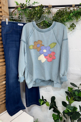 Beth Top Dusty Blue by Easel Shirts & Tops Easel