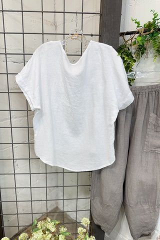 Blakely Linen Top White