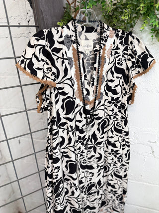 Betty Lou Maxi Dress Black Mix by Umgee Dresses Umgee