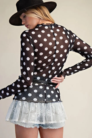 Sheerly Beloved Top Black by Easel