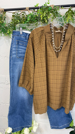 Ursula Top Brown by Umgee Shirts & Tops Umgee