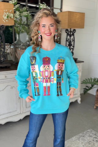 Festive Soldiers Black Sweatshirt Bling A GoGo