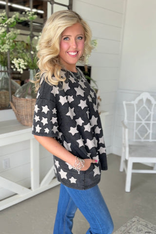 Evening Stars Hot Pink Shirts & Tops Blue Velvet