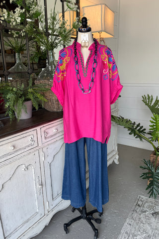 Summer Days Top Fuchsia