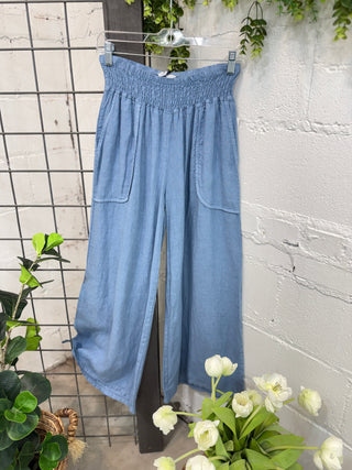 Watkins Linen Pants Denim Pants Tempo Paris