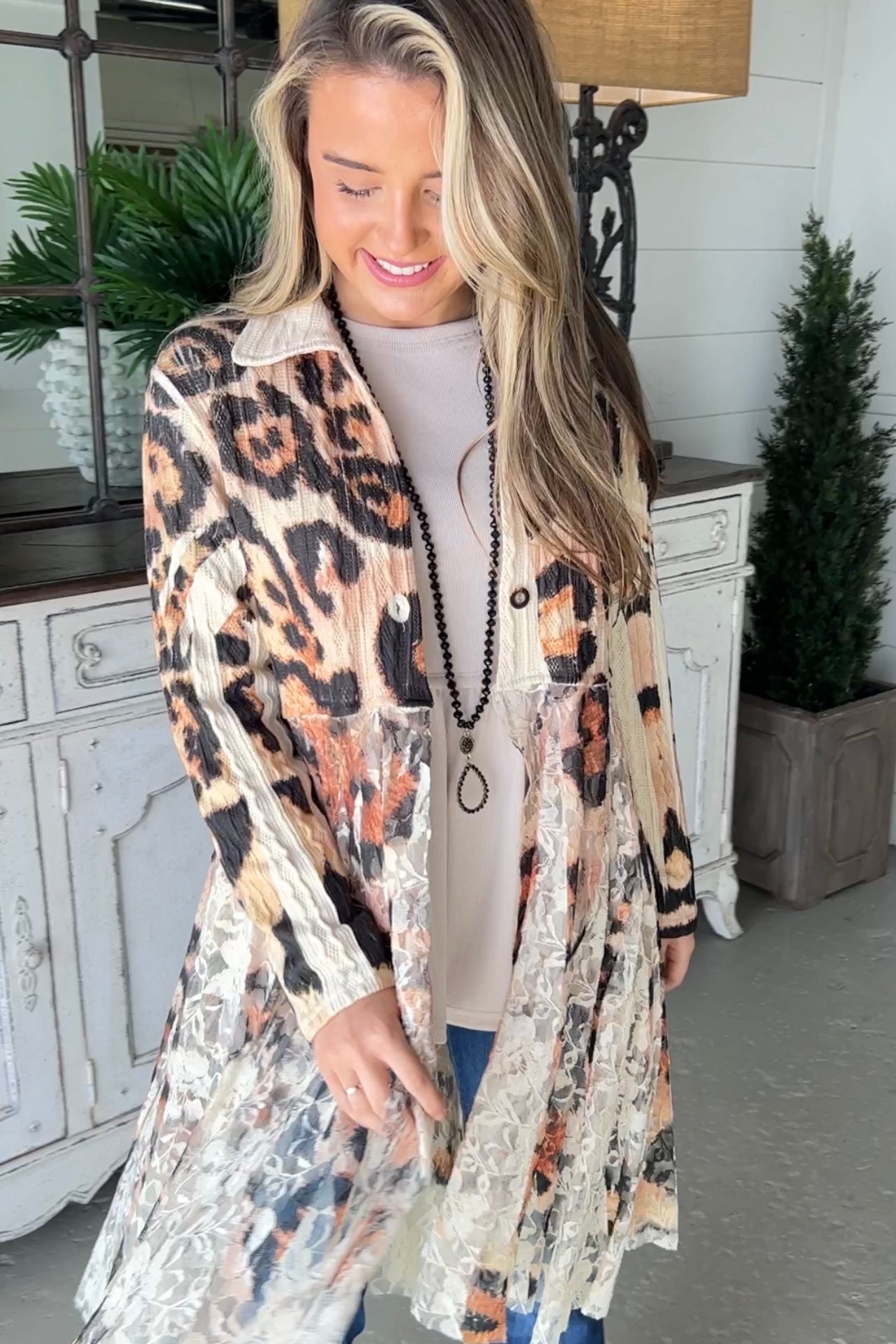 Spot On Sweater Jacket