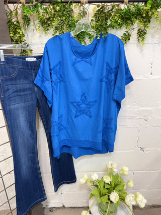 Jocelyn Top Blue Shirts & Tops Giada Fashion