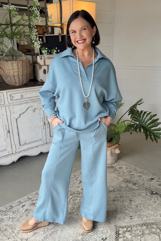 Abby Scuba Set Blue Grey