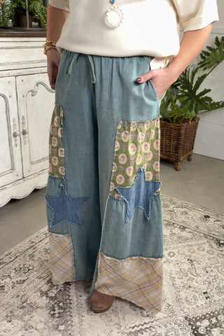 Amelia Pants Washed Denim by Easel