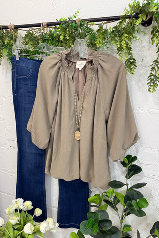 Greer Top Mocha by Umgee