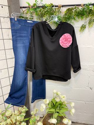 Clarissa Top Black Shirts & Tops MuMu