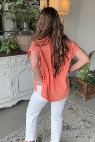 Cozy Days Top Coral Shirts & Tops Zenana