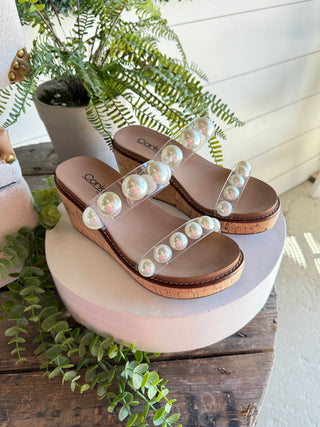 Happy Go Lucky Clear by Corky’s Sandal Corky's Footwear