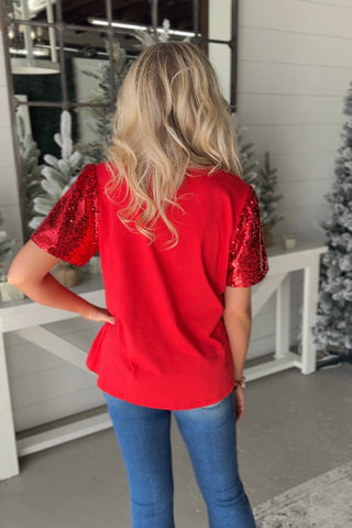 Tri Tree Top Red Shirts & Tops Southern Grace/Grace+Emma