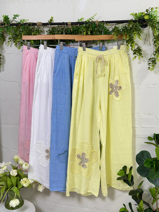 Spring Bling Pants White Pants New Afeis