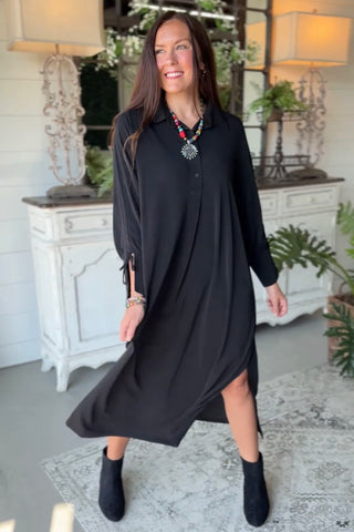 Janet Long Dress Black by Umgee Dresses Umgee