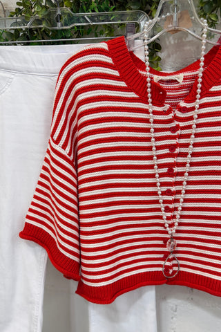 Beasley Cardi Red by Peach Love Cardigan Peach Love